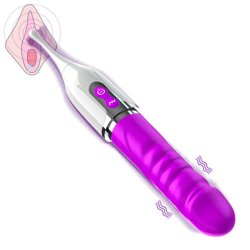 Wellco Adult CA - Şarjlı Yeni Nesil Ultra Güçlü Titreşimli Klitoris Uyarıcı Çift Taraflı Kullanılabilir G-Spot 2 in 1 Yapay Penis Vibratör - 2