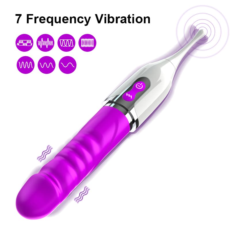 Wellco Adult CA - Şarjlı Yeni Nesil Ultra Güçlü Titreşimli Klitoris Uyarıcı Çift Taraflı Kullanılabilir G-Spot 2 in 1 Yapay Penis Vibratör - 4
