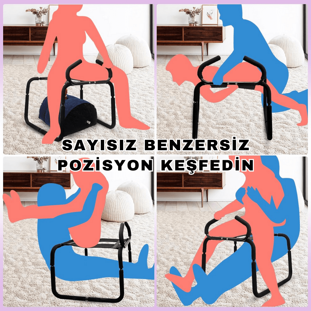 Wellco Adult Çiftlere Özel Pozisyon Çeşitlendirici Sex Tabure ve Minder Seti - 4