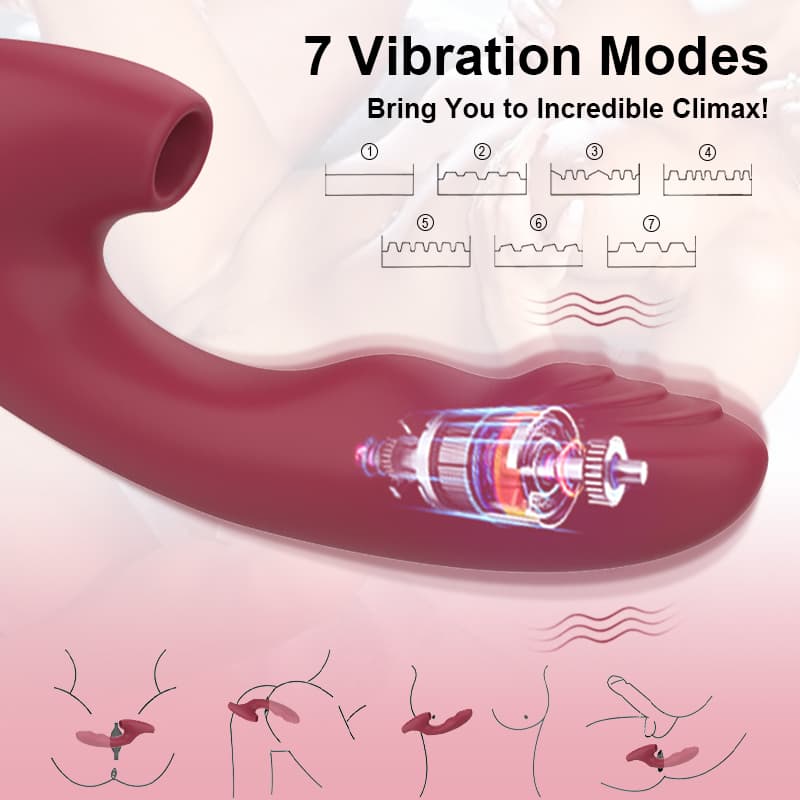 Wellco Adult G10 - Şarjlı Akıllı Isıtmalı G-Spot ve Klitoris Emiş Uyarıcı Çift Motorlu Dalga Hareketli 2 in 1 Rabbit Vibratör - 3