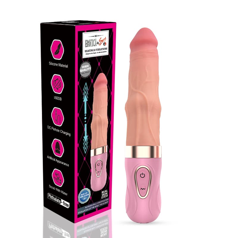 Wellco Adult İleri Geri Hareketli Akıllı Isıtmalı Ultra Yumuşak Dokulu Realistik Yapay Penis Vibrator