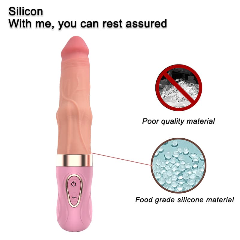 Wellco Adult İleri Geri Hareketli Akıllı Isıtmalı Ultra Yumuşak Dokulu Realistik Yapay Penis Vibrator - 3