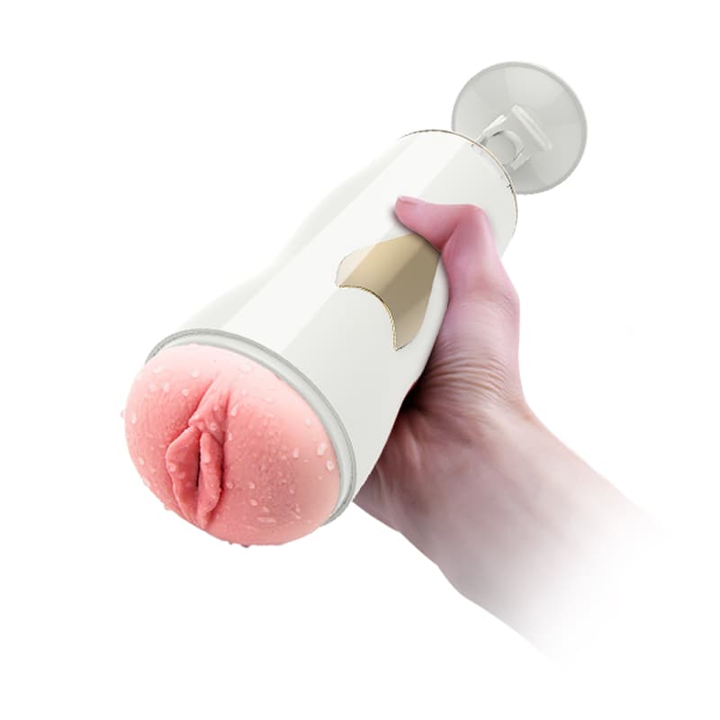 Wellco Adult KEY Şarjlı İnleme Sesli Güçlü Titreşimli Vajina ve Oral Çift Taraflı Vantuzlu Otomatik Mastürbatör