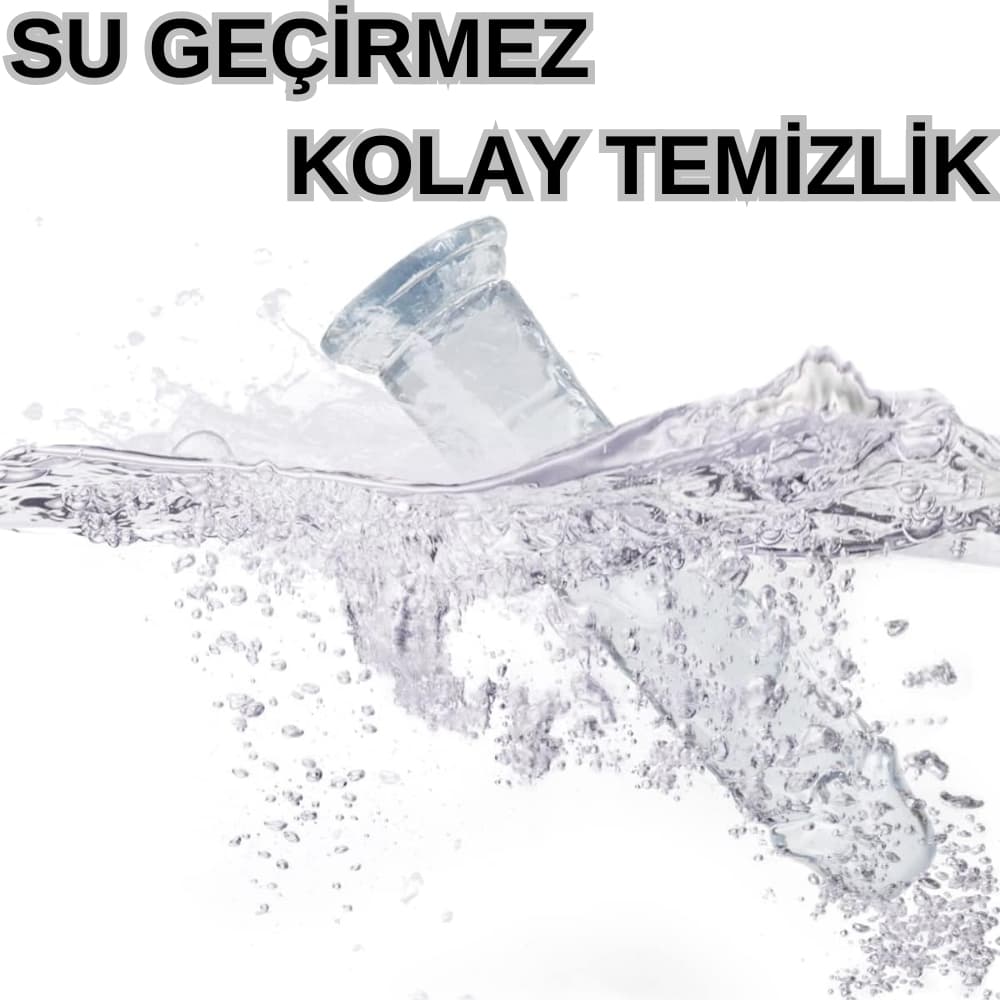 Wellco Adult MYST COLOR Dildo Realistik Jel Dokuda Testissiz Ultra Yumuşak Şeffaf Yapay Penis 20 CM - 4