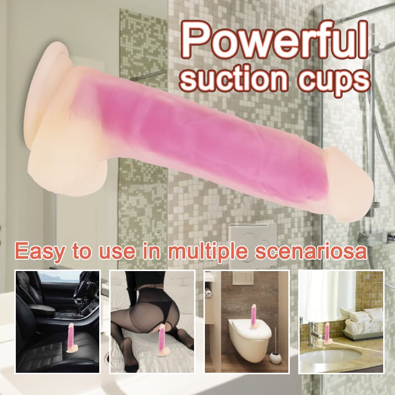 Wellco Adult NEON ELITE Glow in the Dark  - Karanlıkta Parlayan Dildo Ultra Realistik Yapay Penis Vibrator Pembe - 3