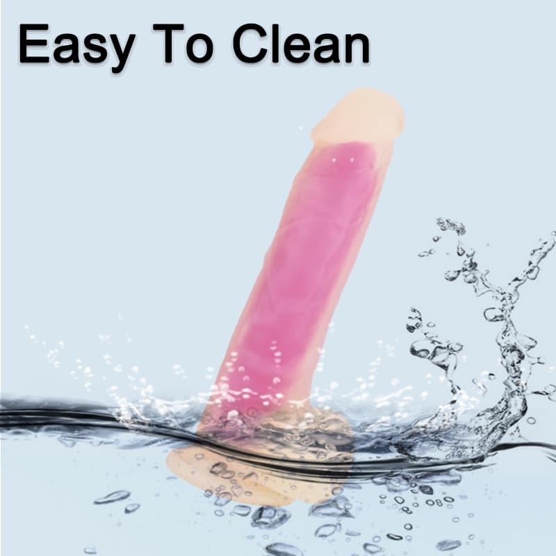 Wellco Adult NEON ELITE Glow in the Dark  - Karanlıkta Parlayan Dildo Ultra Realistik Yapay Penis Vibrator Pembe - 4