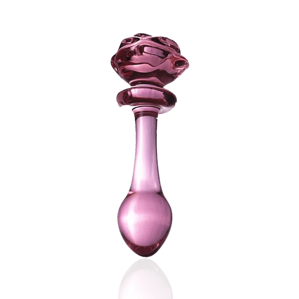 Wellco Adult Pembe Kristal Cam Anal Plug Yapay Penis 14 CM