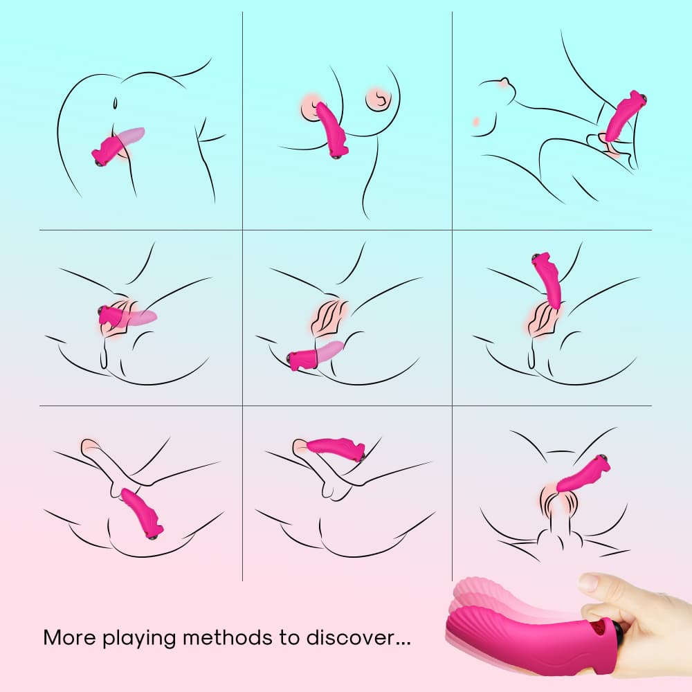 Wellco Adult PRIME TOYS Aurora Şarjlı G Nokta ve Klitoris Uyarıcı Parmağa Takılabilir Mini Vibratör - Pembe - 2