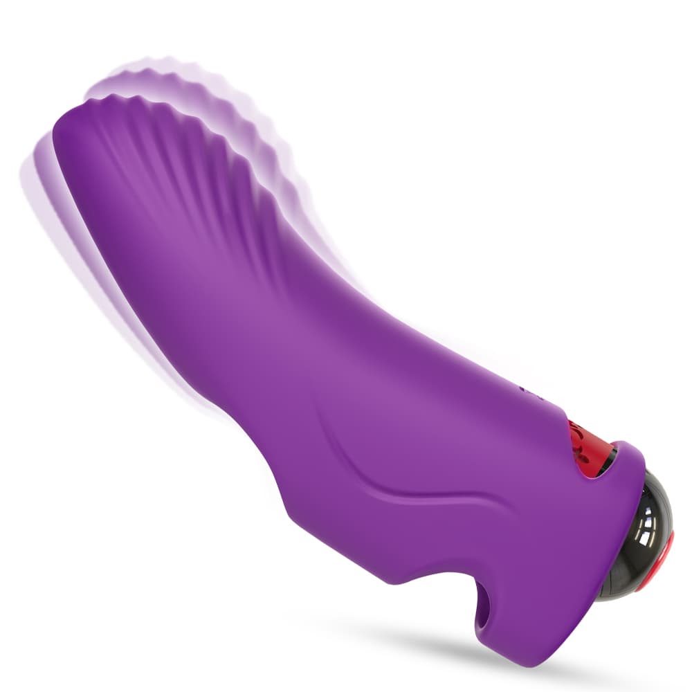 Wellco Adult PRIME TOYS Aurora Şarjlı G Nokta ve Klitoris Uyarıcı Parmağa Takılabilir Mini Vibratör - Mor - 3
