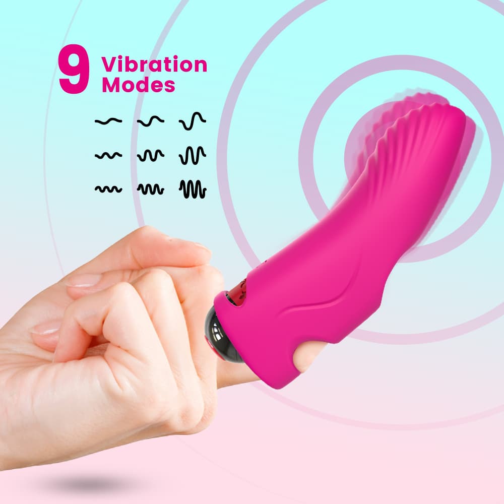 Wellco Adult PRIME TOYS Aurora Şarjlı G Nokta ve Klitoris Uyarıcı Parmağa Takılabilir Mini Vibratör - Pembe - 4