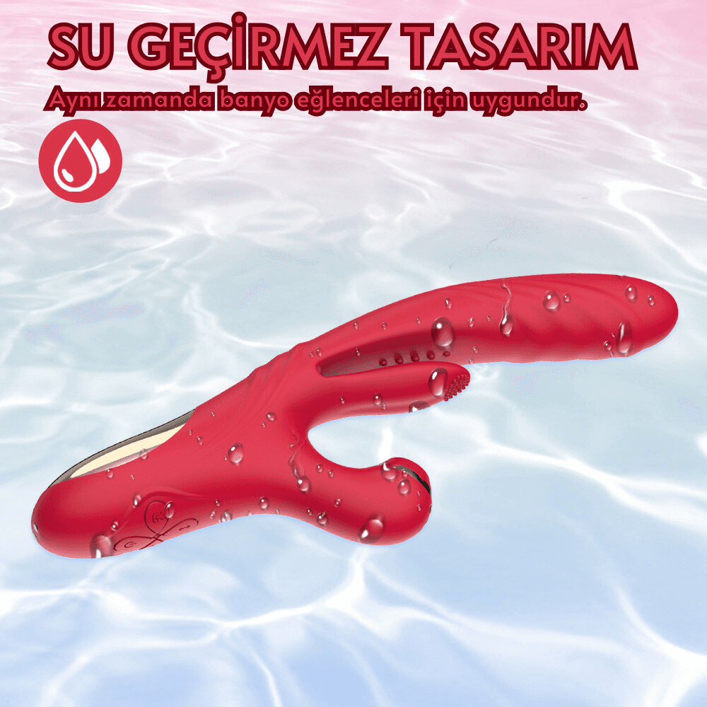 Wellco Adult PRIME TOYS Chicy Titreşimli İleri Geri ve Aşağı Yukarı Dil Hareketli Klitoris Emişli 4 in 1 Vibratör - 4