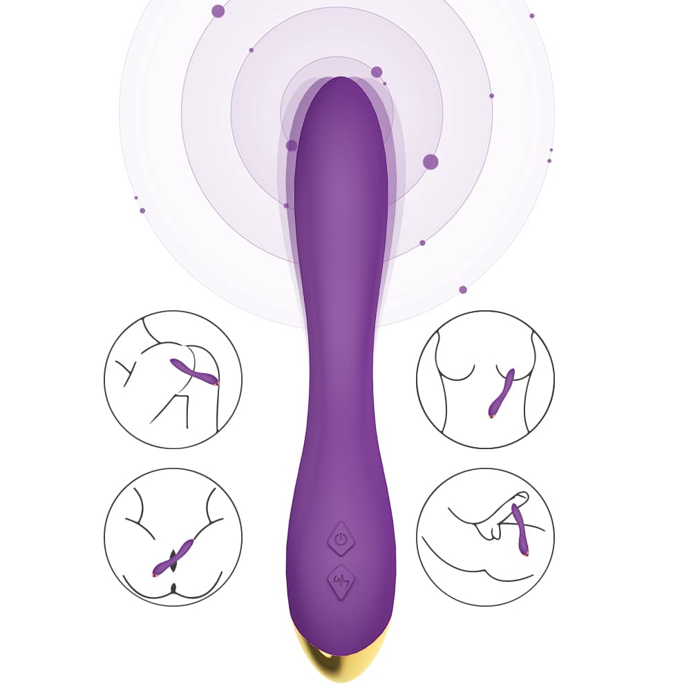 Wellco Adult PRIME TOYS Flamingo Şarjlı Esnek G Spot Uyarıcı Çok Açılı Vibratör - Mor - 2