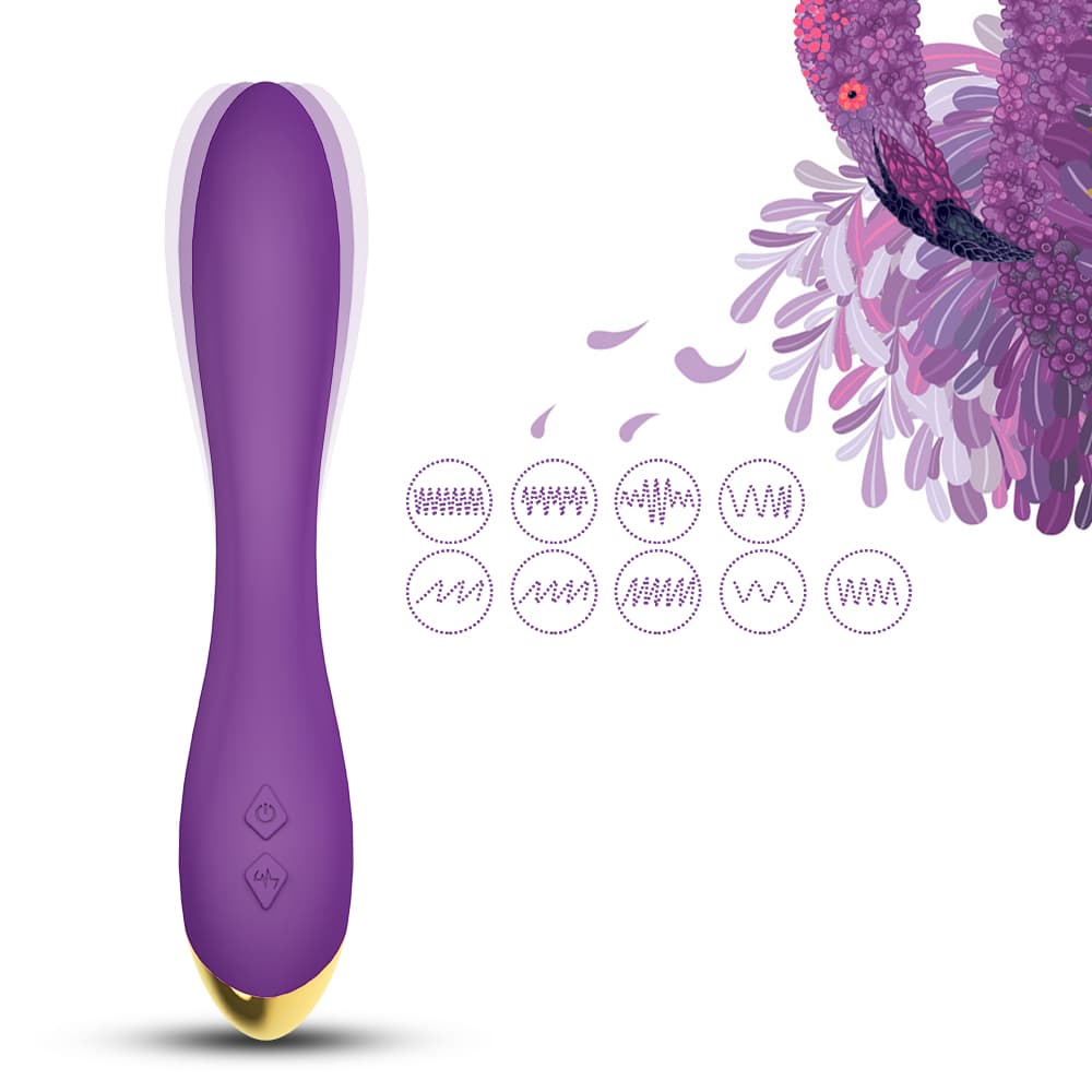 Wellco Adult PRIME TOYS Flamingo Şarjlı Esnek G Spot Uyarıcı Çok Açılı Vibratör - Mor - 4
