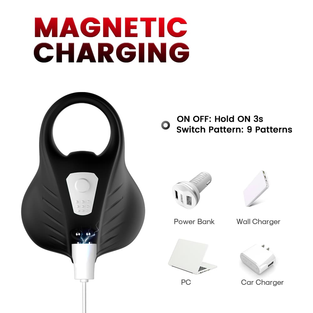 Wellco Adult PRIME TOYS Lock Şarjlı Kablosuz Kumandalı Testis Masaj Vibratörü Güçlü Titreşimli Penis Yüzüğü - 4