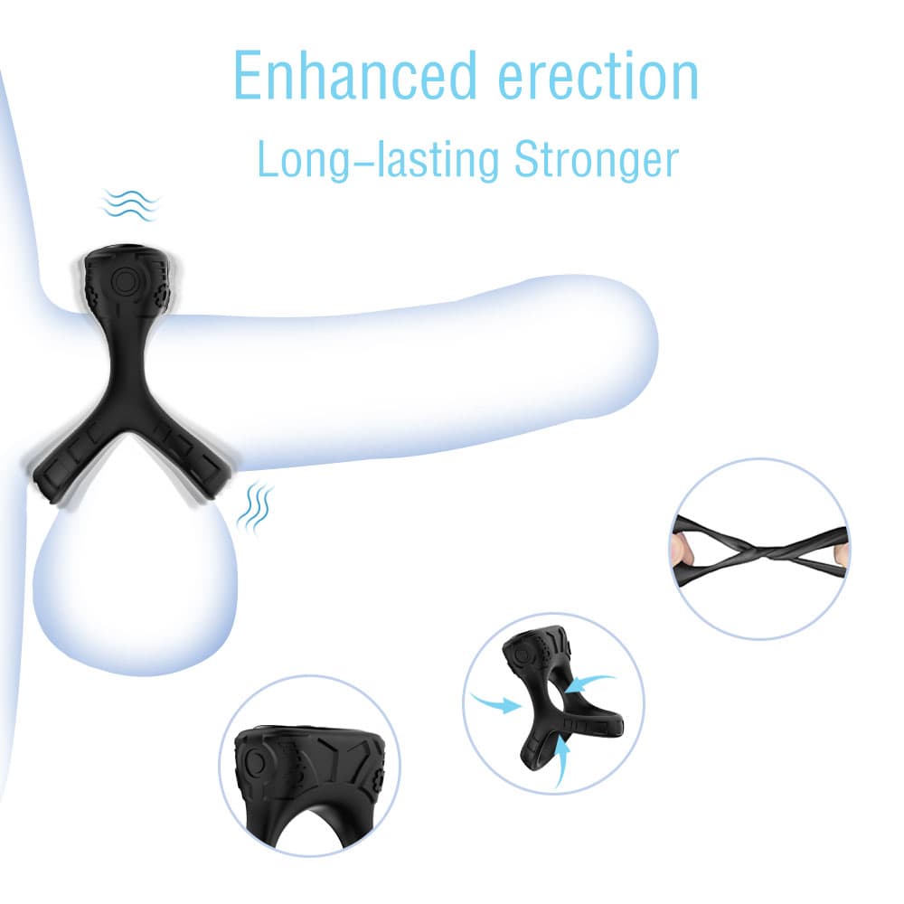 Wellco Adult PRIME TOYS Rise Şarjlı Güçlü Titreşimli Su Geçirmez Klitoris Uyarıcı Testis ve Penis Yüzüğü - 4