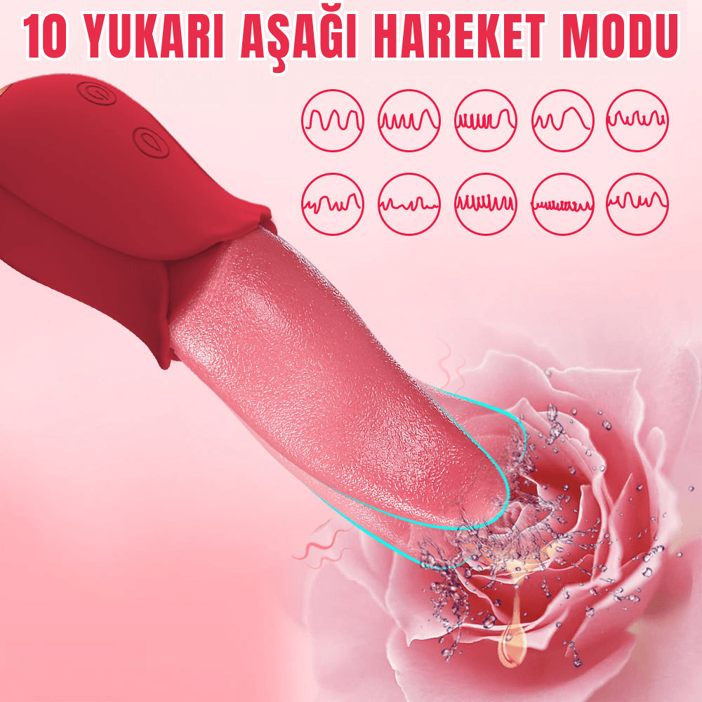 Wellco Adult Vicky Şarjlı Klitoris Uyarıcı Titreşimli ve Hareketli Sessiz Mini Gerçekçi Dil Vibratör - 2