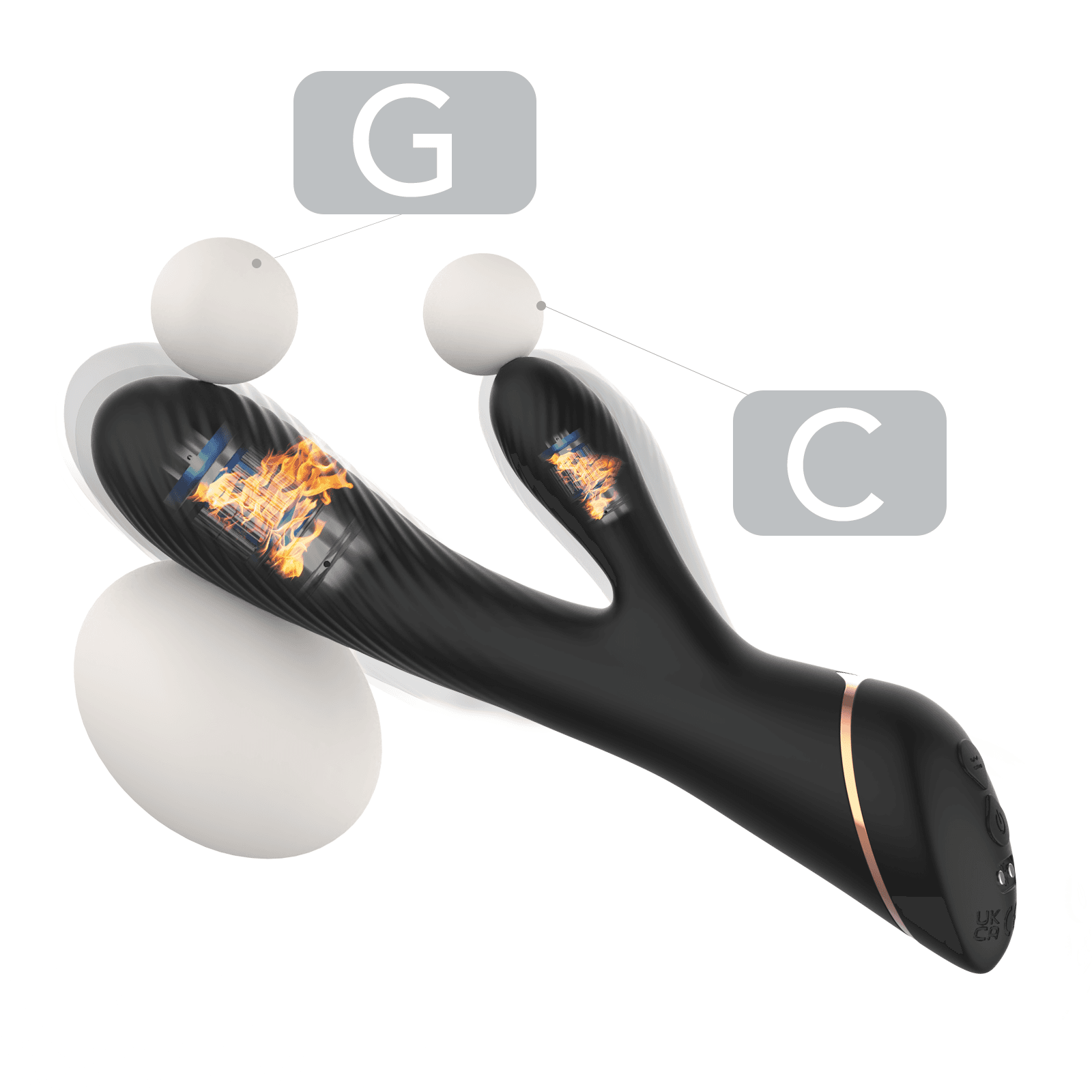 Wellco Adult PRIME TOYS Spiry Şarjlı Tırtıklı G Nokta ve Klitoris Uyarıcı 2 in 1 Vibratör - 2