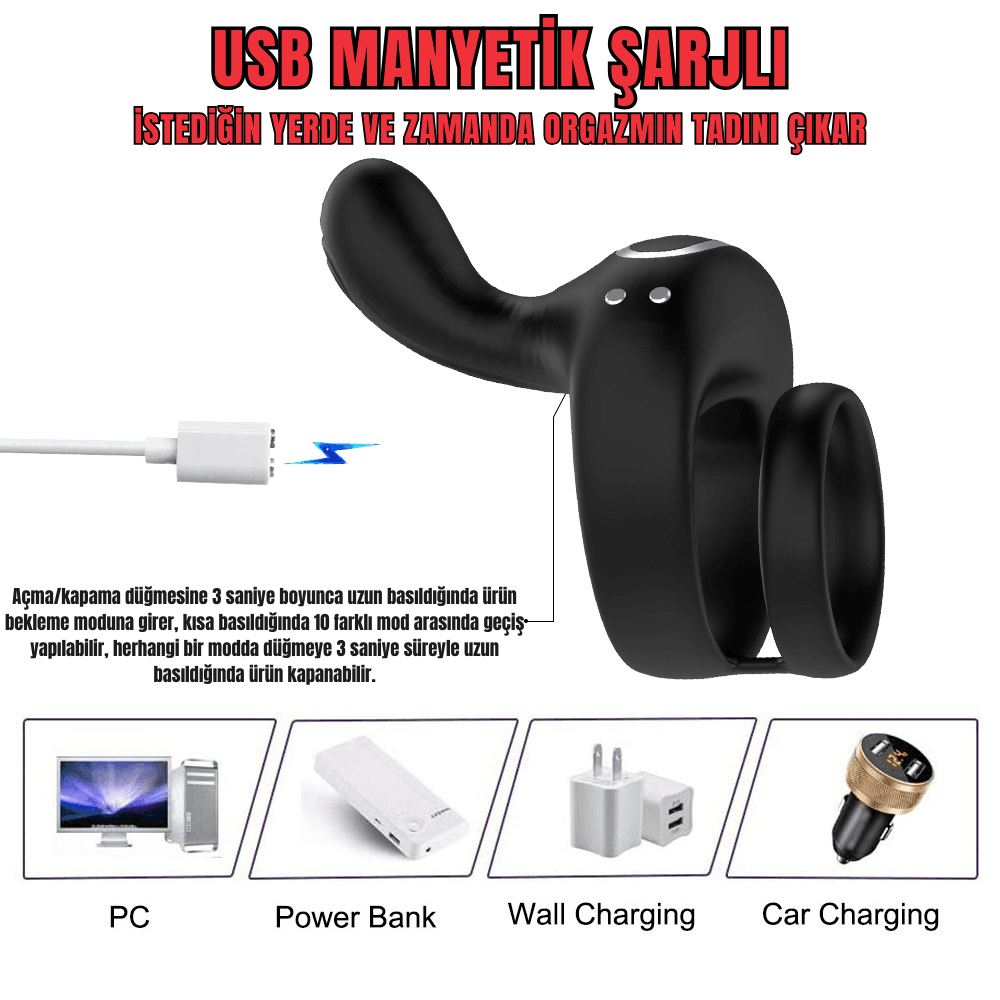 Wellco Adult PRIME TOYS Aurora Telefon Bluetooth Kontrollü Klitoris Uyarıcı Vibratör Titreşimli Testis ve Penis Yüzüğü - 3