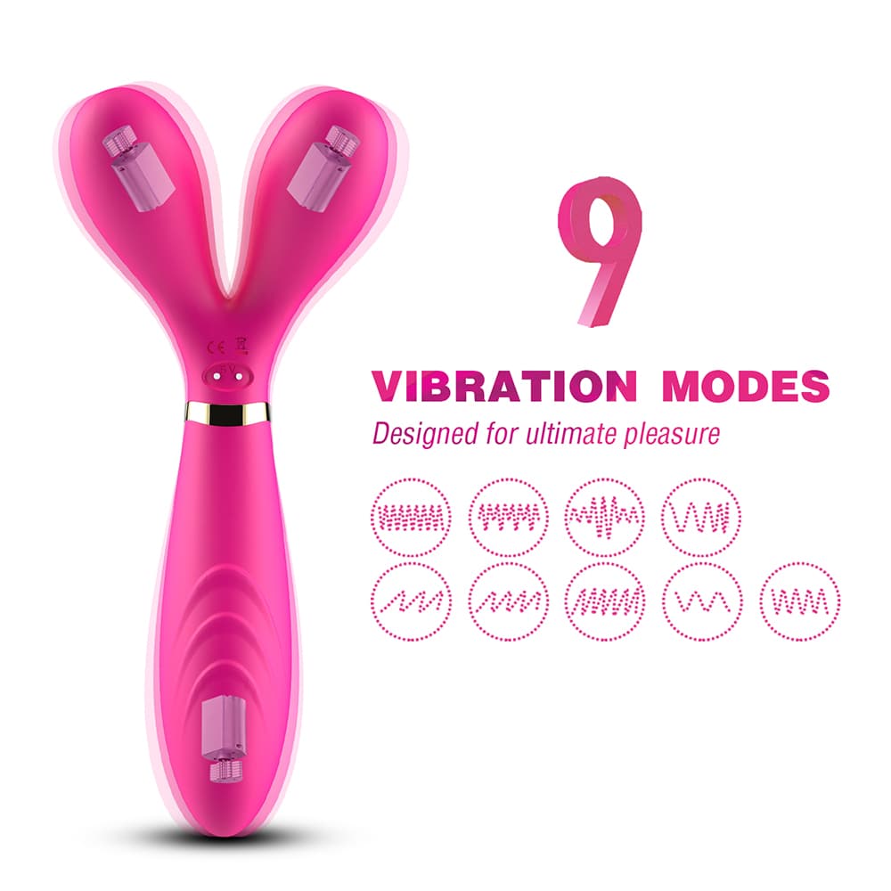 Wellco Adult PRIME TOYS Y-Wand Şarjlı Güçlü Titreşimli Bükülebilir G Nokta ve Klitoris Uyarıcı Masaj Vibratör - 3