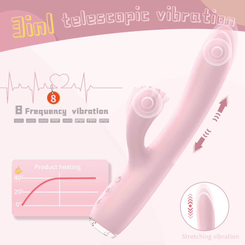 Wellco Adult Romance of Spring Şarjlı Isıtmalı Titreşimli İleri Geri Hareketli 3 in 1 Rabbit Vibratör - 2