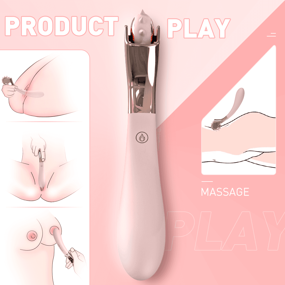 Wellco Adult Seductive Wheel Şarjlı Çift Uçlu Kullanım G Nokta Uyarıcı 2 in 1 Gıdıklayıcı Masaj Vibratörü - 2