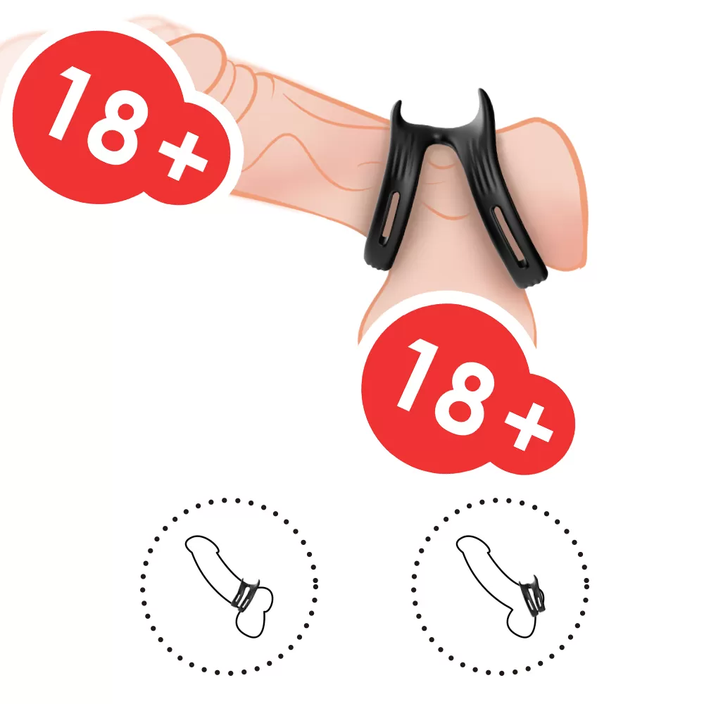 Wellco Adult SLIT Performans Arttırıcı Silikon Testis Halkalı Penis Yüzüğü - 3