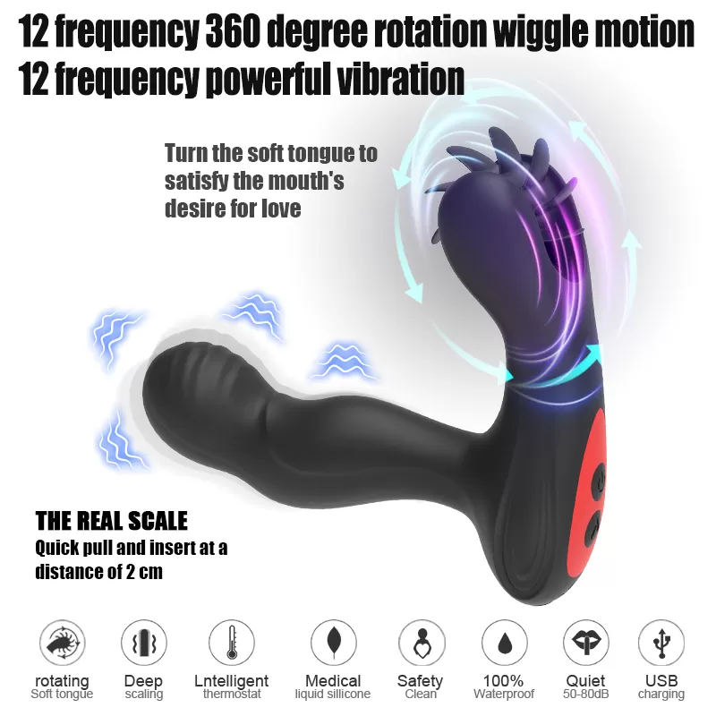 Wellco Adult Uzaktan Kumandalı Akıllı Isıtmalı Dil Hareketli ve Titreşimli G-Spot Uyarıcı Su Geçirmez 2 in 1 Vibratör - 2