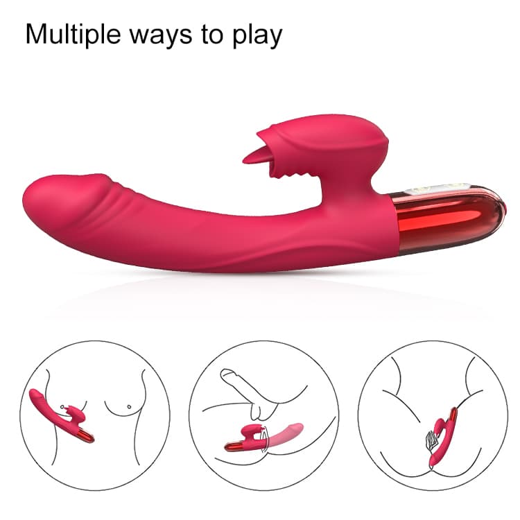 Wellco Adult V2 Şarjlı Akıllı Isıtmalı Güçlü Titreşimli G-Spot Klitoris Uyarıcı Yapay Penis 2 in 1 Dil Vibratör - 2