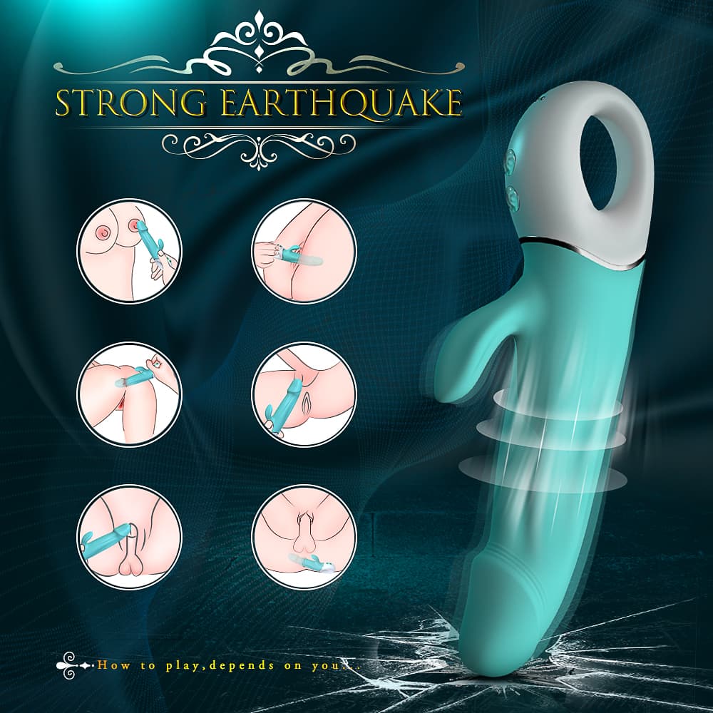 Wellco Adult Wave Şarjlı Tutma Halkalı Güçlü Titreşimli G Nokta ve Klitoris Uyarıcı 2 in 1 Rabbit Vibratör - 2