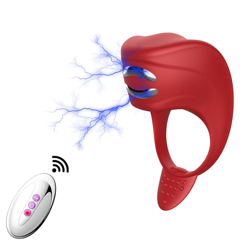 Wellco Adult Zeus - Şarjlı Uzaktan Kumandalı Su Geçirmez Electro Stim ve Güçlü Titreşimli Klitoris Uyarıcı Penis Yüzüğü