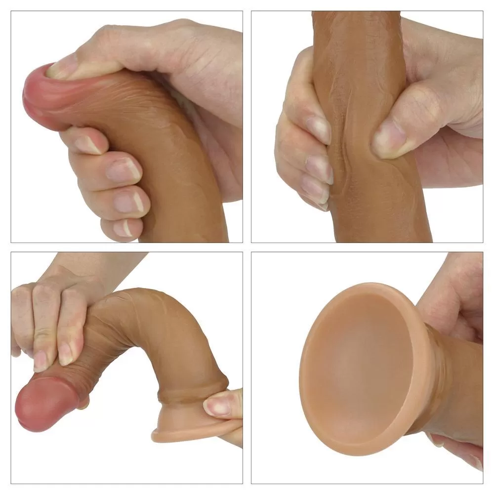 Wellco Adult 18 CM Çift Katmanlı Ultra Realistik ve Yumuşak Dokulu Anal Dildo Melez Penis - 2