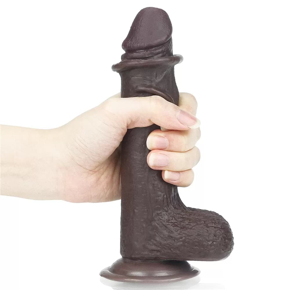 Wellco Adult 18 CM Hareketli Deri Ultra Yumuşak Çift Katmanlı Realistik Penis - Sliding Skin Dual Layer Dong - 3