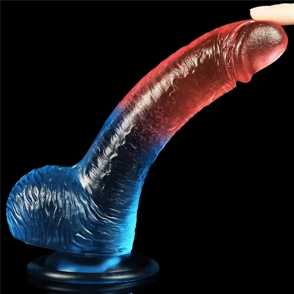 Wellco Adult 20 CM Anal Vajinal Kullanım Yumuşak Dokulu Jel Penis - Dazzle Studs - 4