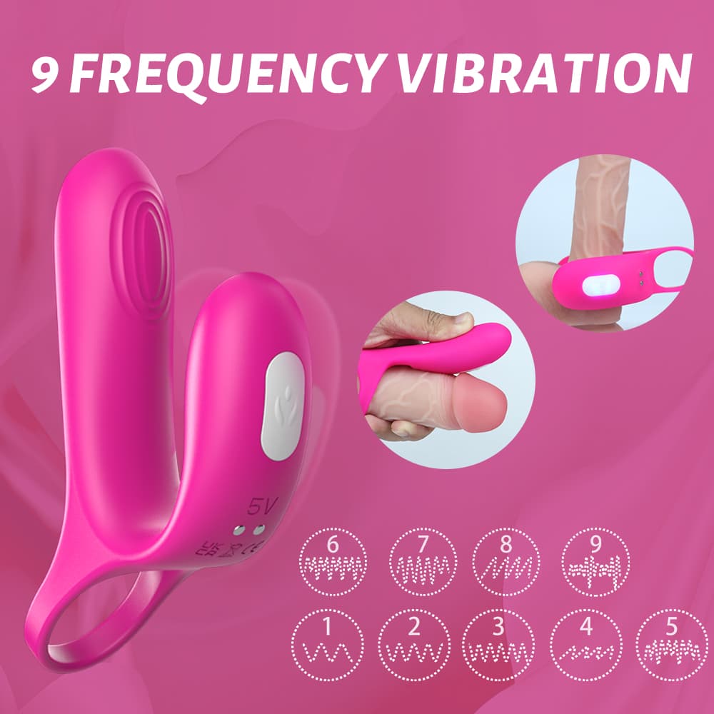 Wellco Adult Asta Şarjlı Güçlü Titreşimli Su Geçirmez G Nokta ve Klitoris Uyarıcı Vibratör Penis Yüzüğü - 4