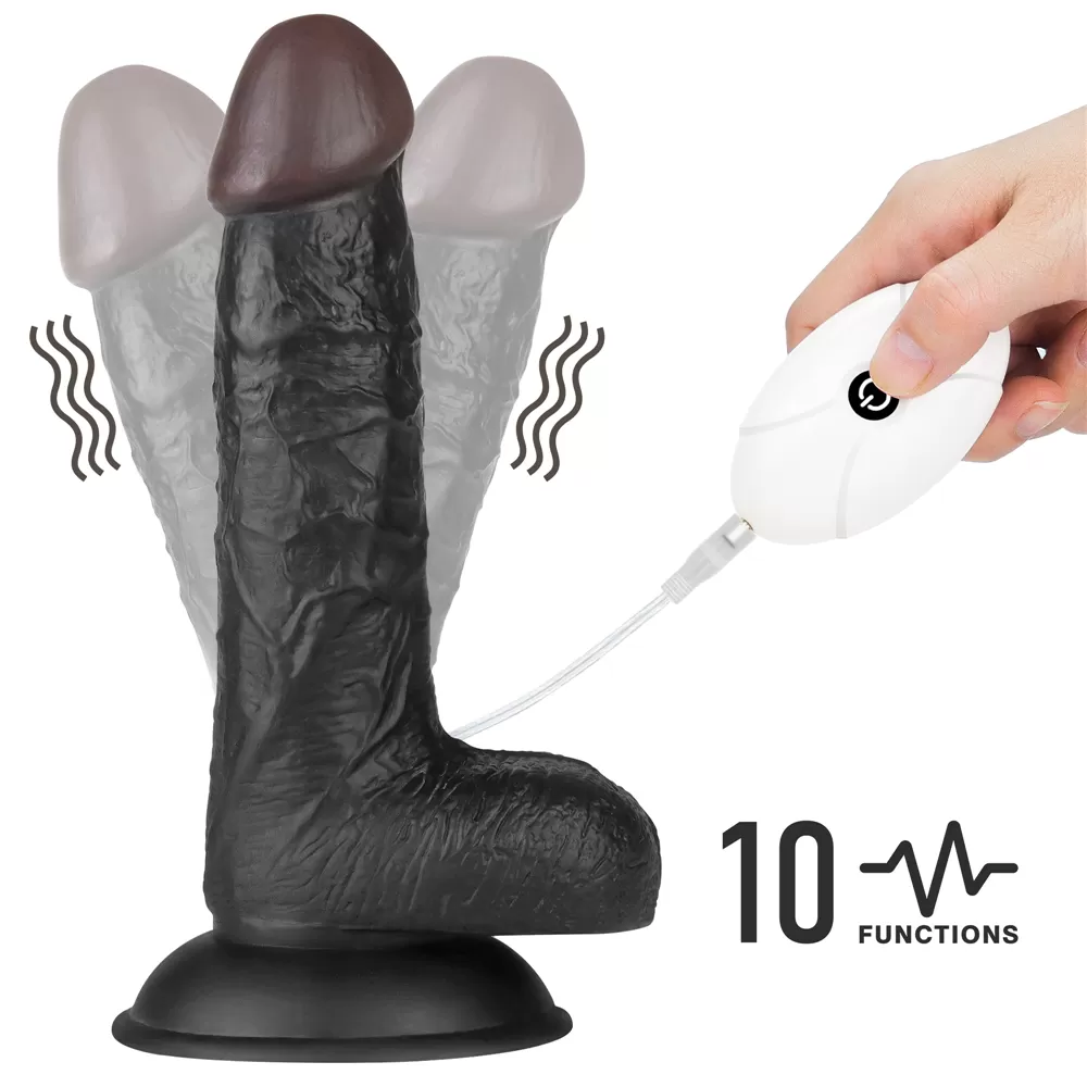 Wellco Adult Belden Bağlamalı Titreşimli Ultra Yumuşak Gerçekçi Et Dokulu Realistik Zenci Vibratör Dildo - 3