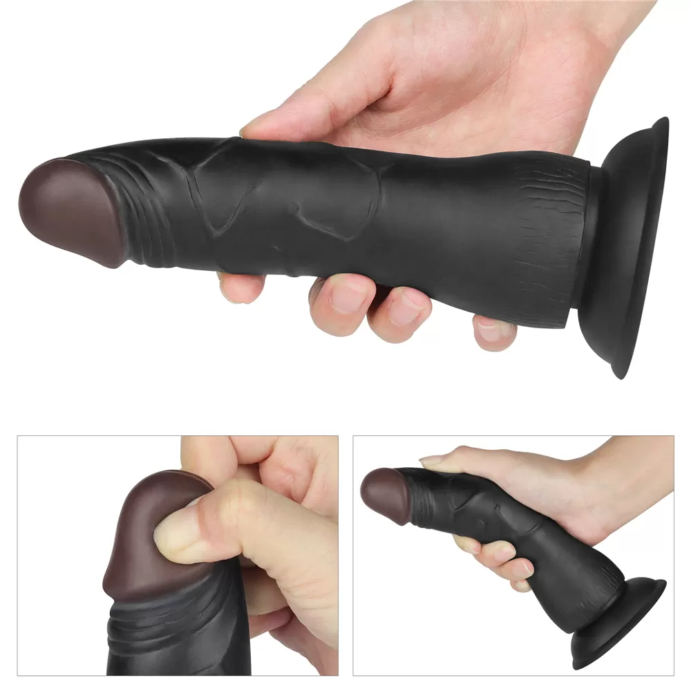 Wellco Adult Belden Bağlamalı Ultra Yumuşak Gerçekçi Et Dokulu Testissiz Realistik Zenci Dildo Penis - 3
