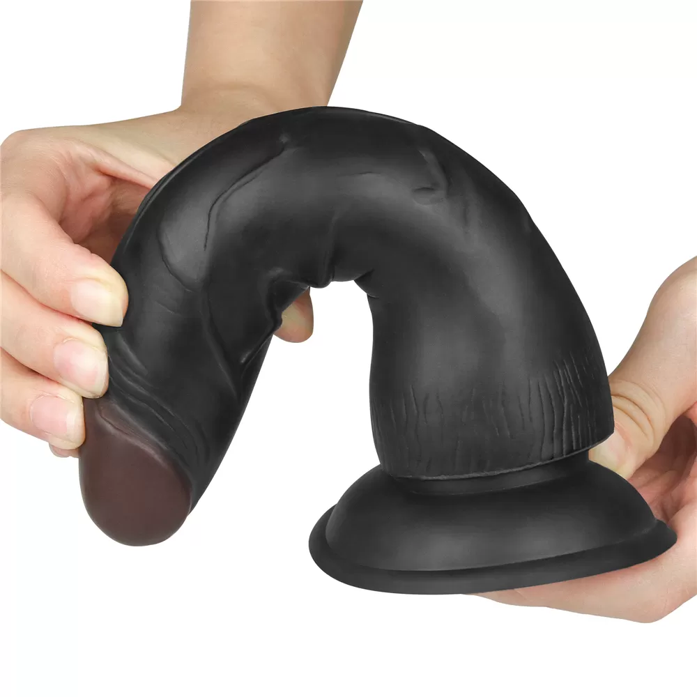 Wellco Adult Belden Bağlamalı Ultra Yumuşak Gerçekçi Et Dokulu Testissiz Realistik Zenci Dildo Penis - 4