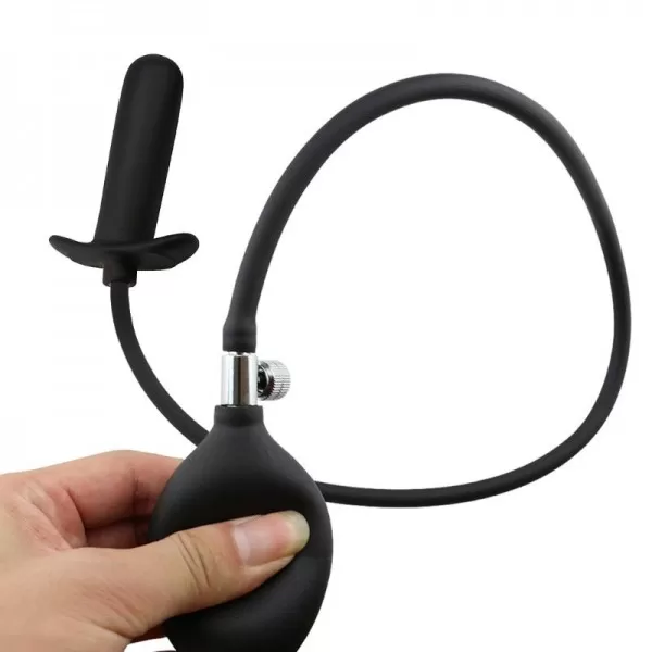 Wellco Adult İnflatable Anal Plug Şişirilebilir Anüs Alıştırma Eğitimi Anal Genişletici Silikon Anal Butt Plug - 3