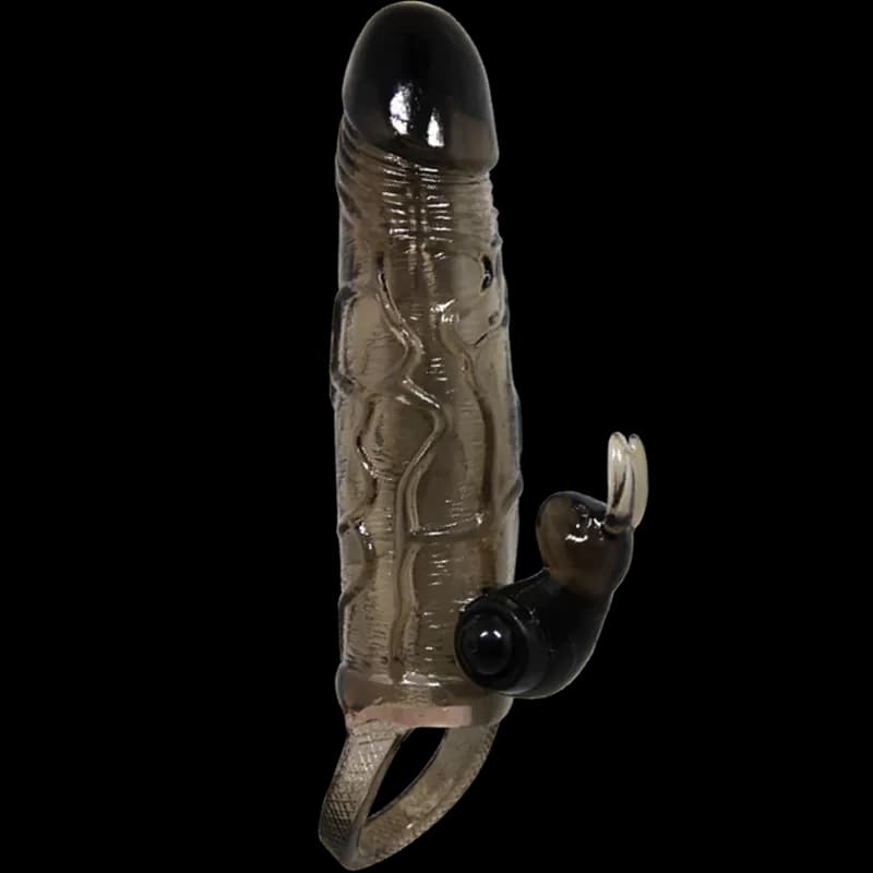 Wellco Adult BRAVE MAN Uzatmalı Klitoris ve G-Spot Uyarıcı Titreşimli 2 in 1 Silikon Penis Kılıfı - 2