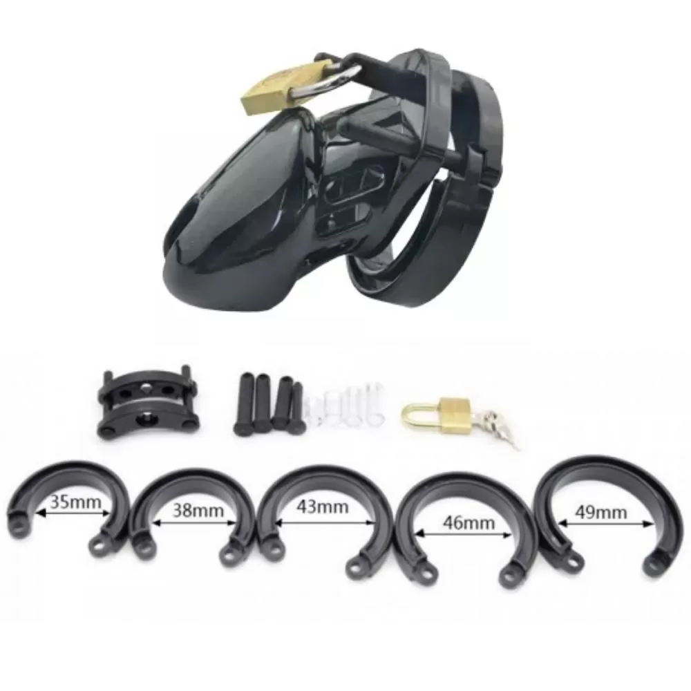 Wellco Adult Plastik Penis Kilidi Black Chastity Cock Cage Bekaret Cihazı Siyah Penis Esaret Kafesi - 3