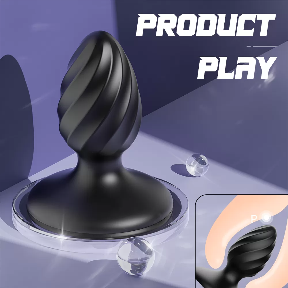 Wellco Adult CHICK Güçlü Vantuzlu Spiral Tasarım Silikon Anal Plug - 2