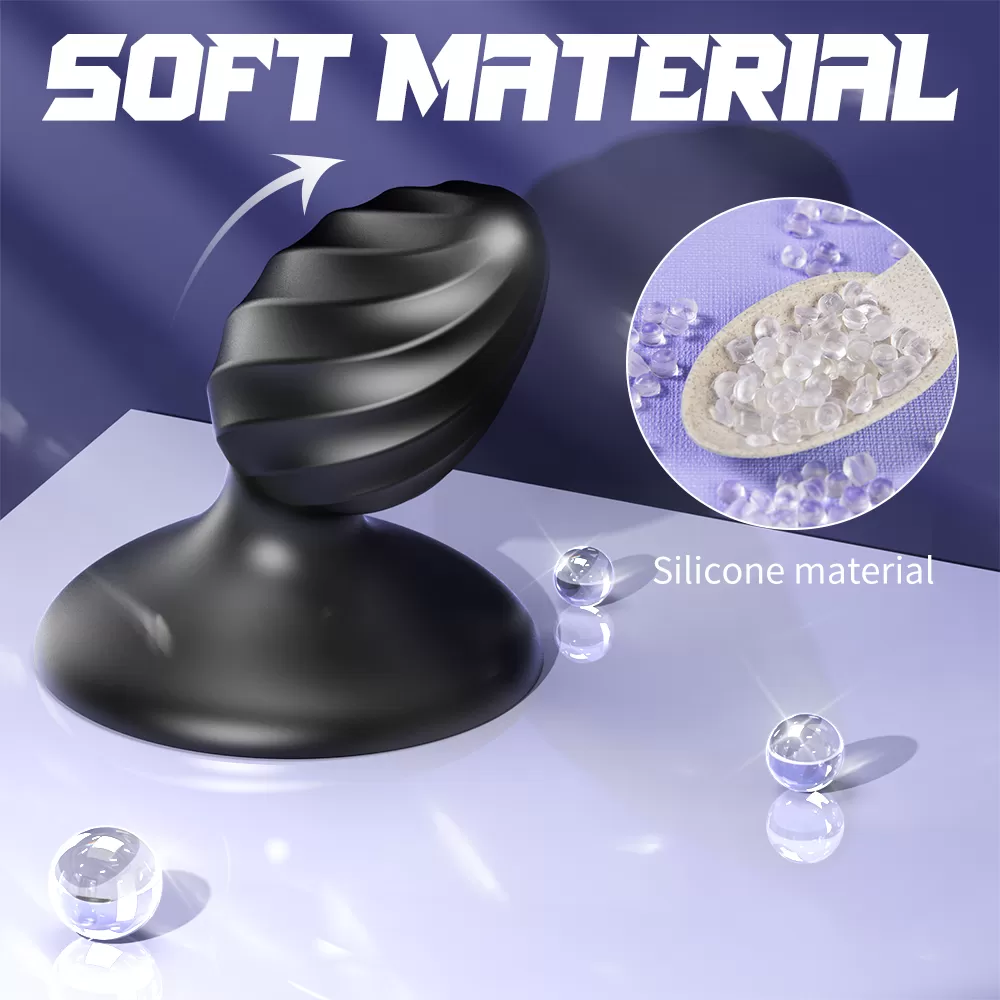 Wellco Adult CHICK Güçlü Vantuzlu Spiral Tasarım Silikon Anal Plug - 3