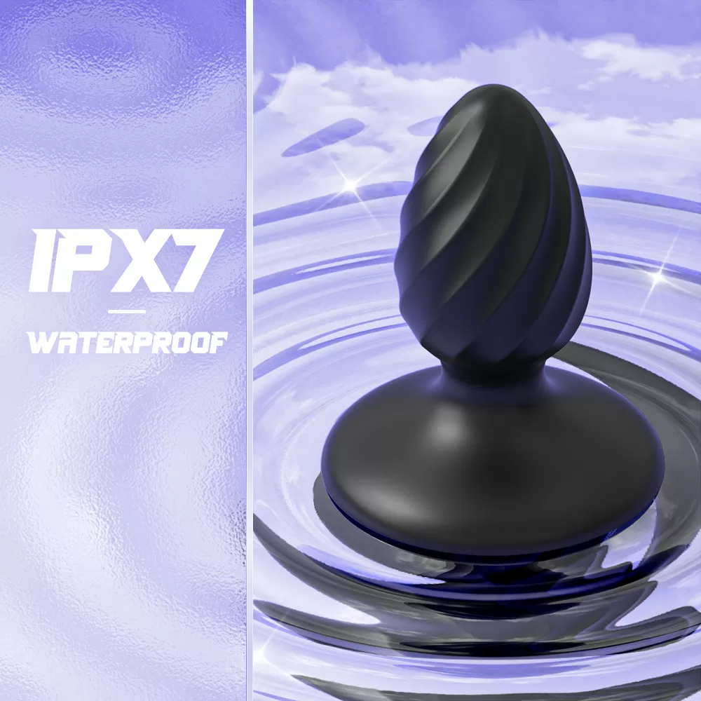 Wellco Adult CHICK Güçlü Vantuzlu Spiral Tasarım Silikon Anal Plug - 4