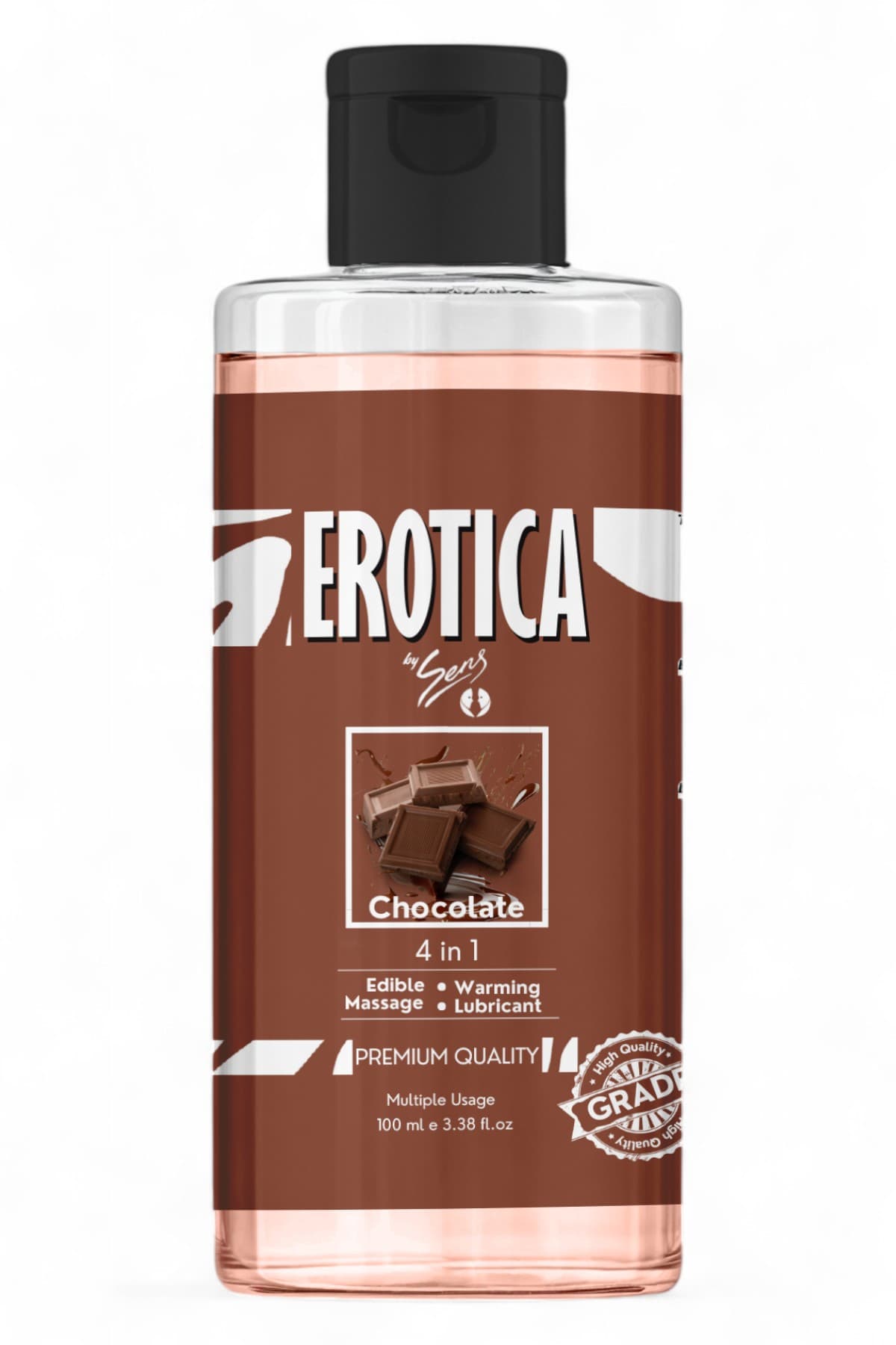 Wellco Adult Chocolate 4 in 1 WB Lube 100 ml by Sens Su Bazlı Çikolata Aromalı Kayganlaştırıcı Masaj Jeli