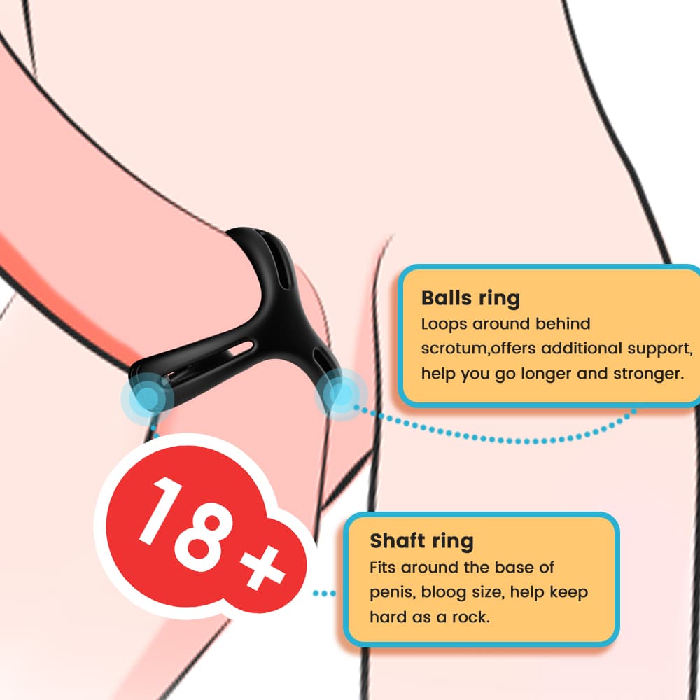 Wellco Adult Cock Ring Performans Arttırıcı Testis Halkalı Penis Yüzüğü - 4