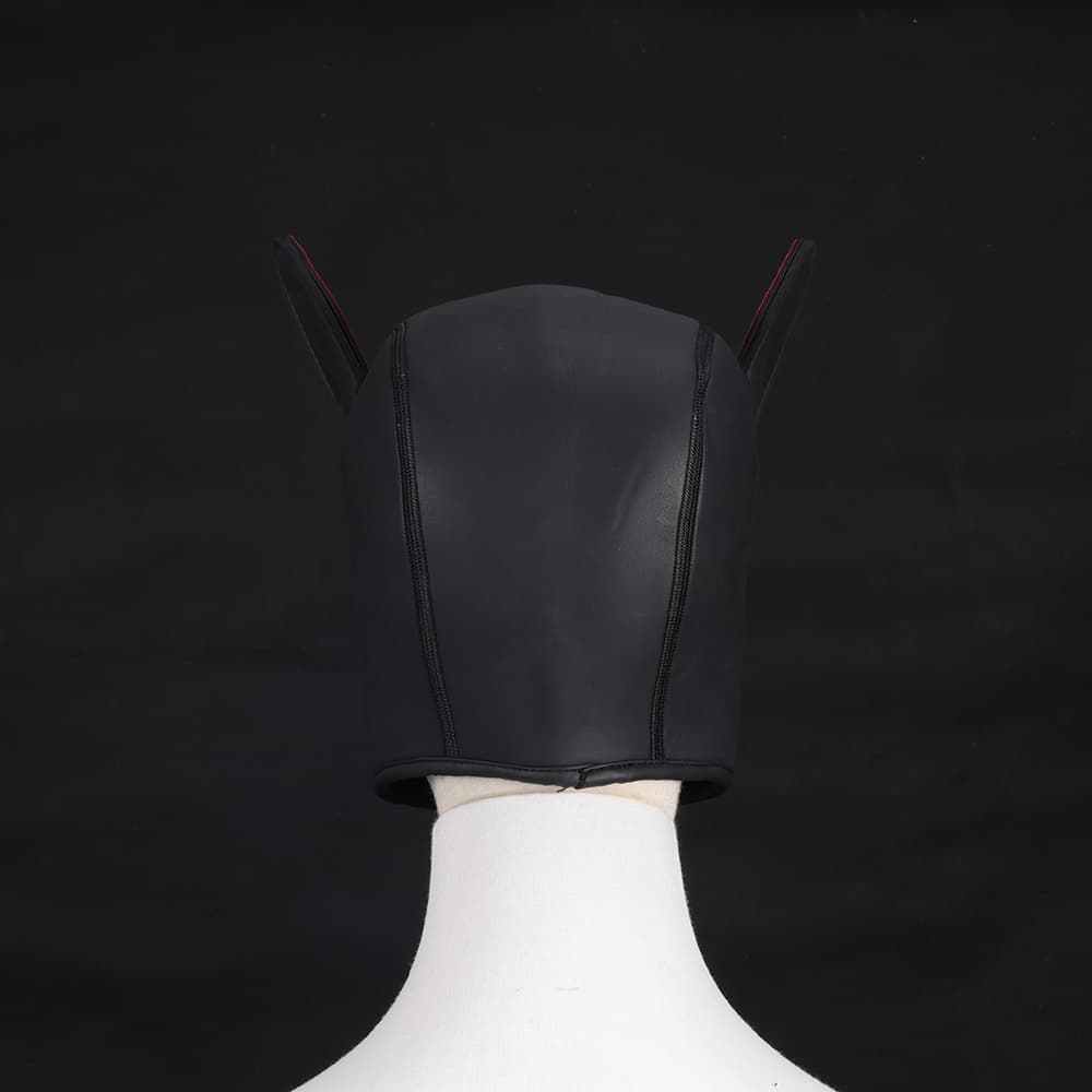 Wellco Adult Cosplay Bondage Dog Mask Hood Köpek Maskesi Nefes Alabilir Çıkarılabilir Ağızlık Fetiş Köpek Başlığı - 3