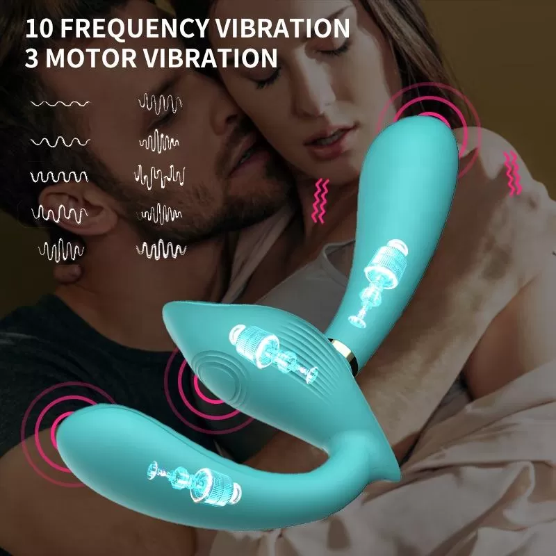 Wellco Adult CROWN MULTIPLE Çıkarılabilir Dildo ve Giyilebilir Strapless Strap On Vibratör Dildo - 2