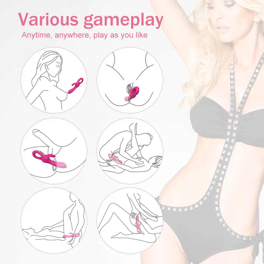 Wellco Adult DAGGERS Çift Katmanlı Bükülebilir Su Geçirmez Klitoris ve G-Spot Uyarıcı Vibratör - 2