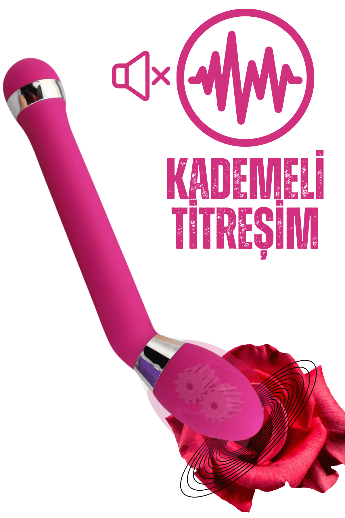 Wellco Adult Eğik Yapıda Kademeli Güçlü Titreşimli Sessiz G Nokta Uyarıcı Anal Vibratör 19 CM - 2