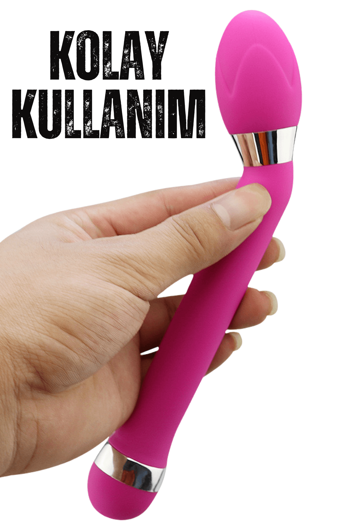 Wellco Adult Eğik Yapıda Kademeli Güçlü Titreşimli Sessiz G Nokta Uyarıcı Anal Vibratör 19 CM - 3